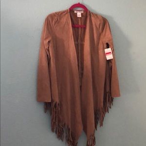 Tan Suede Fringe Jacket